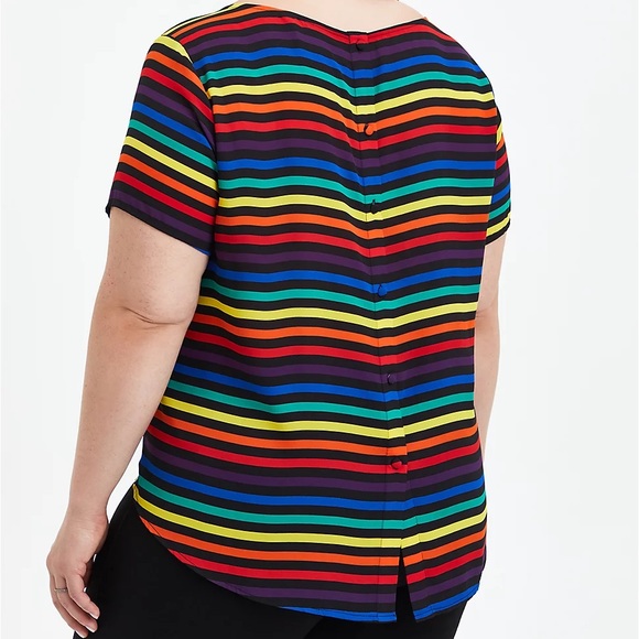 Last One - TORRID Celebrate Love Abbey Blouse - Pride - Picture 3 of 3